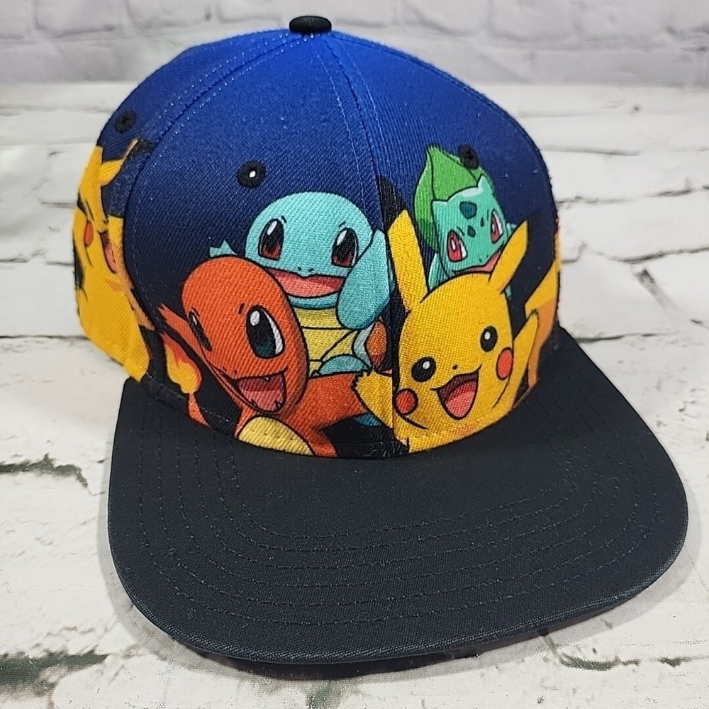 Pokemon Pikachu Charmander Squirtle Youth Snapback Hat Adjustable Ball‎ Cap